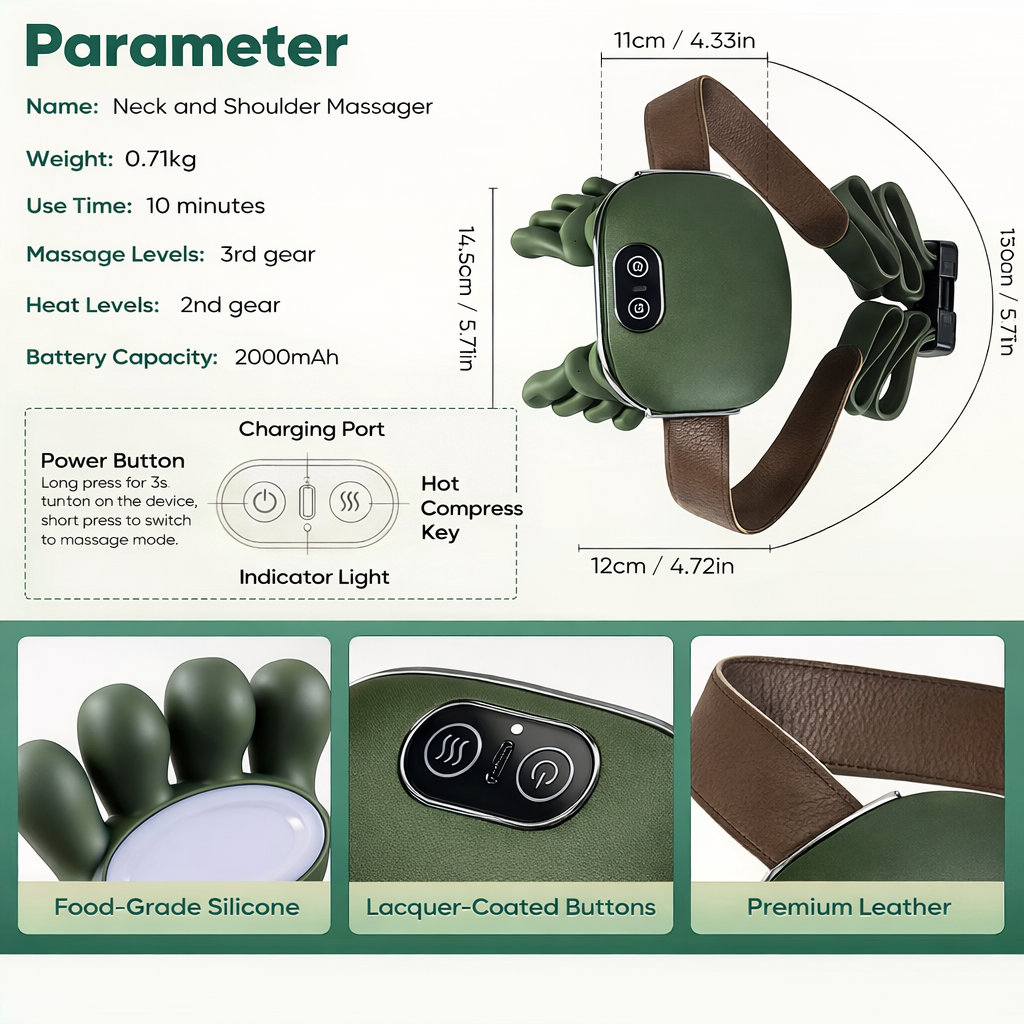 PrimeLuxe™ Neck & Shoulder Massager Pro